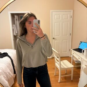 Lululemon Athletica Green Long Sleeve Polo Sweatshirt